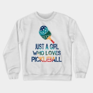 Pickleball women rainbow Crewneck Sweatshirt